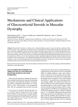 Mechanisms and Clinical Applications of Glucocorticoid Steroids in Muscular Dystrophy