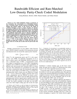 Bandwidth Efficient and Rate-Matched Low-Density Parity