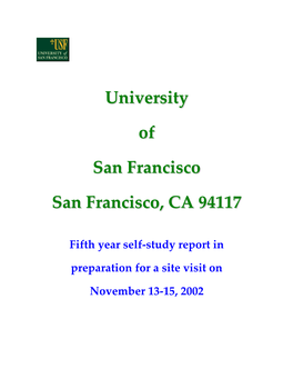University of San Francisco San Francisco, CA 94117