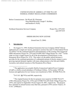 20040623-3052 Issued by FERC OSEC 06/23/2004 in Docket#: P-2576-022