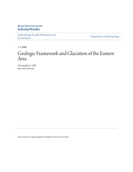 Geologic Framework and Glaciation of the Eastern Area Christopher L