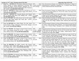 Agenda of 473 SEAC Meeting Dated 07/01/2021 Reporting Time 10.30 AM