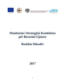 Monitorim I Strategjisë Kombëtare Për Barazinë Gjinore Bashkia Shkodër