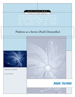 Platform As a Service (Paas) Demystified