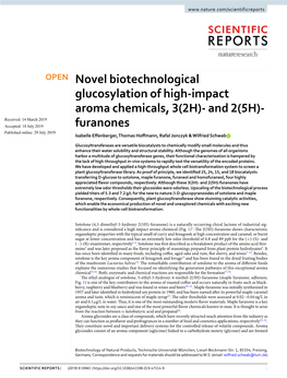 Novel Biotechnological Glucosylation of High-Impact Aroma Chemicals, 3