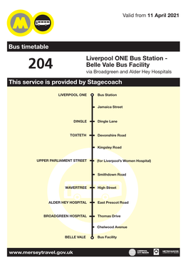 204 Liverpool ONE Bus Station