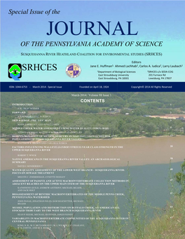 Journal of the Pennsylvania Academy of Science