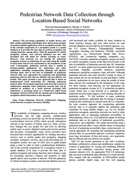 Pedestrian Network Data Collection Through Location-Based Social Networks