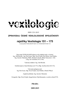 Rejstříky Vexilologie 151 – 175 (Včetně Příloh VEXILOKONTAKT 14 a VEXILOKONTAKT 15)