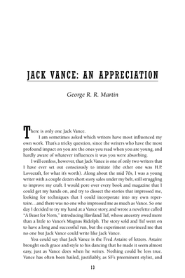 Jack Vance: an Appreciation