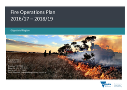 Fire Operations Plan 2016/17 – 2018/19