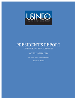 President's Report