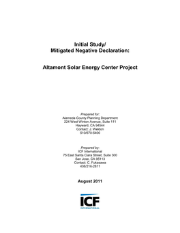 Altamont Solar Energy Center Project