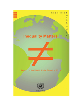 Inequality Matters: Report of the World Social Situation