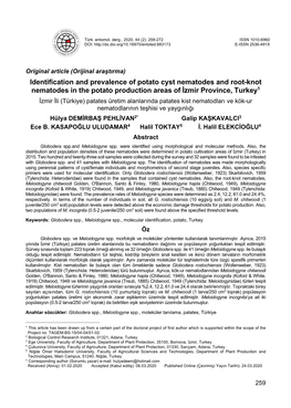 Identification and Prevalence of Potato Cyst Nematodes and Root-Knot