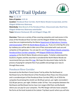 NFCT Trail Update