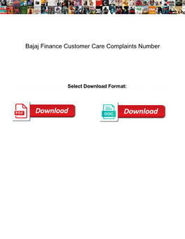 Bajaj Finance Customer Care Complaints Number