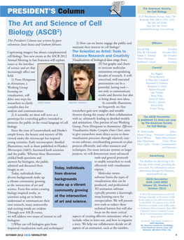 PRESIDENT's Column the Art and Science of Cell Biology (ASCB2)