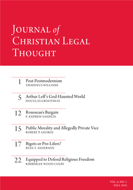 Journal of Christian Legal Thought