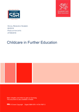 Childcare in Further Education