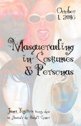 Masquerading in Costumes & Personas