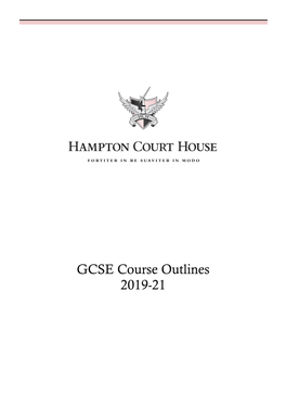 GCSE Course Outlines 2019-21