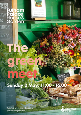 The Green Meet Sunday 2 May, 11.00 - 16.00