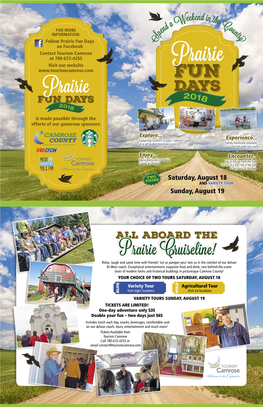 Prairie Fun Days S on Facebook Contact Tourism Camrose at 780-672-4255 Visit Our Website Prairiefun