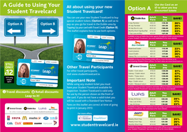 A Guide to Using Your Student Travelcard