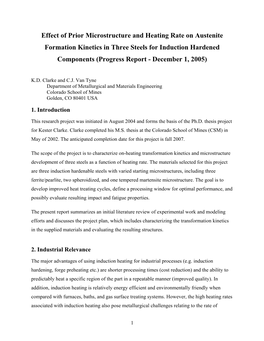 Effect of Prior Microstructure and Heating Rate on Austenite