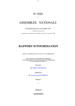 N° 1920 Assemblée Nationale