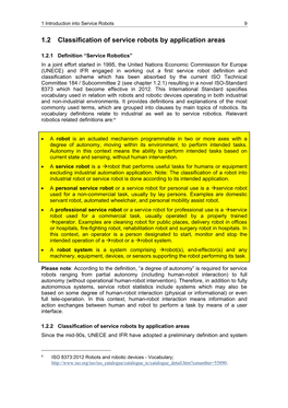 1.2 Classification of Service Robots by Application Areas