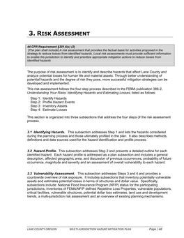 LANE COUNTY OREGON MULTI-JURISDICTION HAZARD MITIGATION PLAN Page | 46