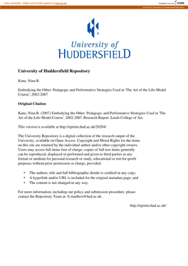 University of Huddersfield Repository