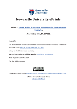 Newcastle University Eprints