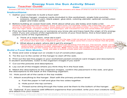 Teacher Guide: Energy from The