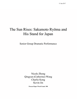 The Sun Rises: Sakamoto Ryōma and His Stand for Japan