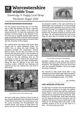 Stourbridge & Hagley Local Group Newsletter August 2019