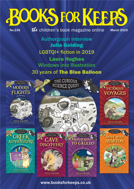 Authorgraph Interview Julia Golding LGBTQI+ Fiction in 2019 Laura Hughes Windows Into Illustration 30 Years of the Blue Balloon