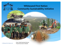 Whitesand First Nation Community Sustainability Initiative