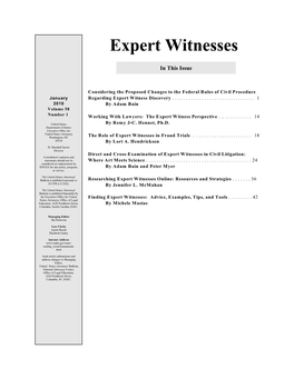 Expert Witnesses