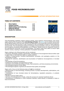 Food Microbiology