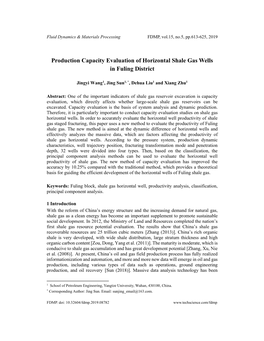 Production Capacity Evaluation of Horizontal Shale Gas Wells in Fuling District