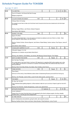 Program Guide Report