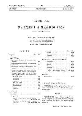 Martedì 4 Magg Io 1954: