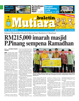 RM215,000 Imarah Masjid P.Pinang Sempena Ramadhan Oleh : ZAINULFAQAR Bersama-Sama Mohd