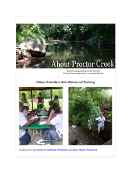 About Proctor Creek Newsletter 2