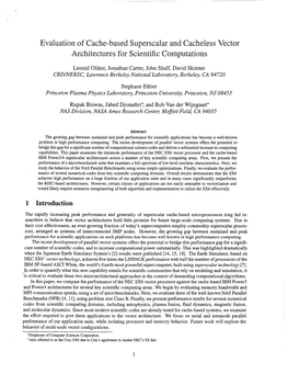 Evaluation of Cache-Based Superscalar and Cacheless Vector Architectures for Scientific Computations