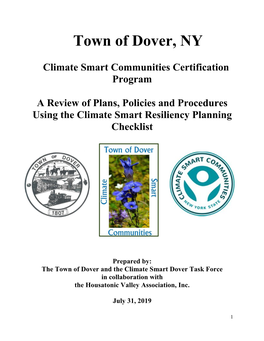 Review of Town Policies, Procedures and Plans Using the Climate Smart