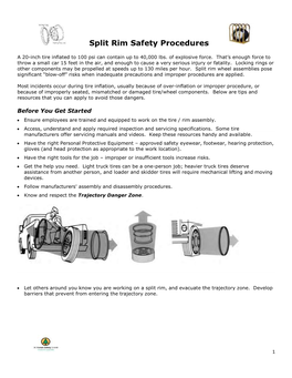 Split Rim Safety Procedures